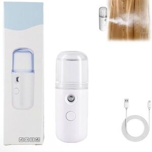 Compact White Nano Mist Sprayer with USB Charging